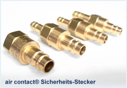 air contact® Sicherheits-Stecker und Schlauchtüllen