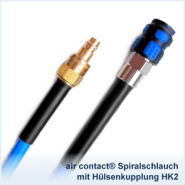 air contact® Spiralschlauch mit Hülsenkupplung HK2